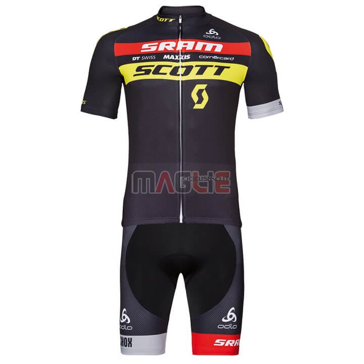 Maglia Scott Sram Manica Corta 2018 Nero